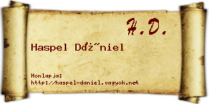 Haspel Dániel névjegykártya