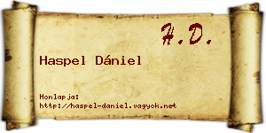 Haspel Dániel névjegykártya